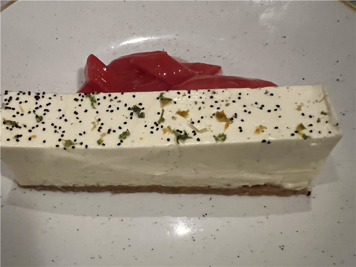 cheesecake with rhubarb